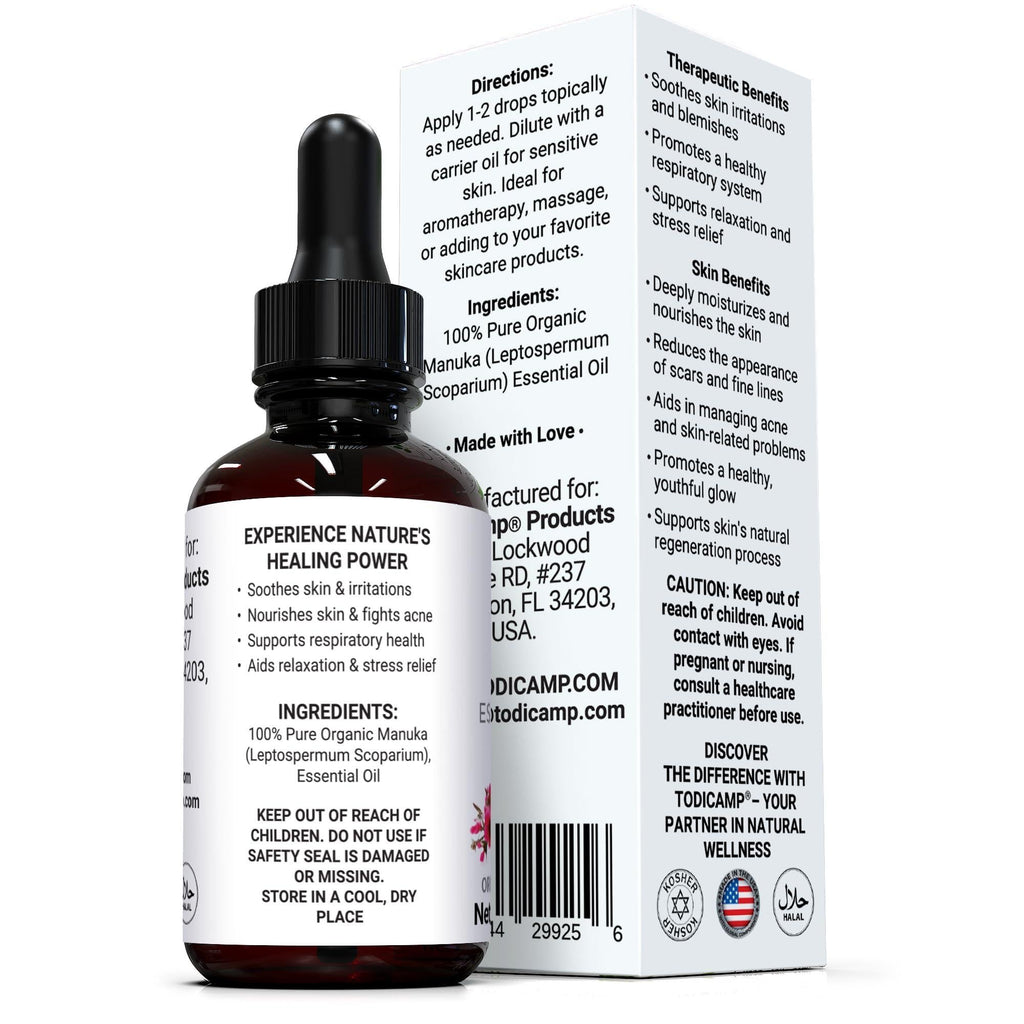 Organic Manuka Oil 1 fl oz Therapeutic Grade Manuka Honey Oil Manuka Honey